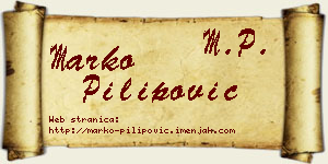Marko Pilipović vizit kartica
